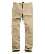 TODD SNYDER-brown khaki selvedge chino officer pant with brown button closure JAP